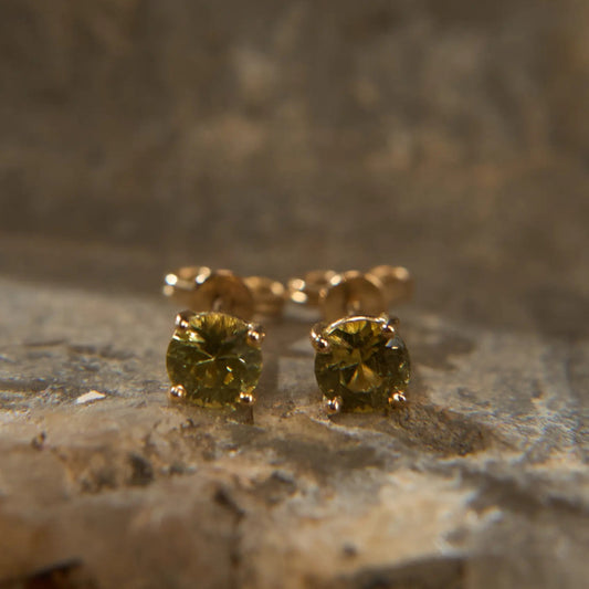 Boucle d’oreilles en Or 18K – Saphirs jaunes éclatants